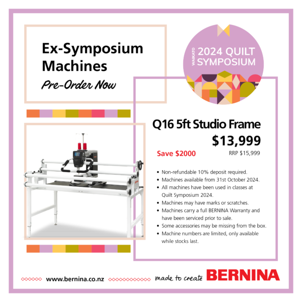 Ex Symposium Machines - BERNINA Q16 on 5FT Studio Frame